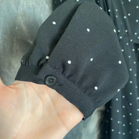 A New Day | Target | Shirt Dress | Midi | Hi-Low | Black and White | XS - Picture 5 of 6